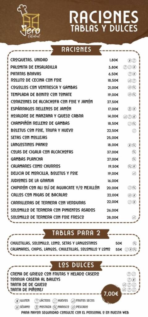 CARTA JERO LA SALA CANAPÉS Y MONTADITOS
